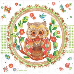 Serwetka do decoupage - 1755- sowa